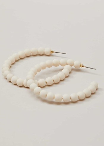 Phase Eight Matte Bead Hoop Jewellery White Australia | TV1045863